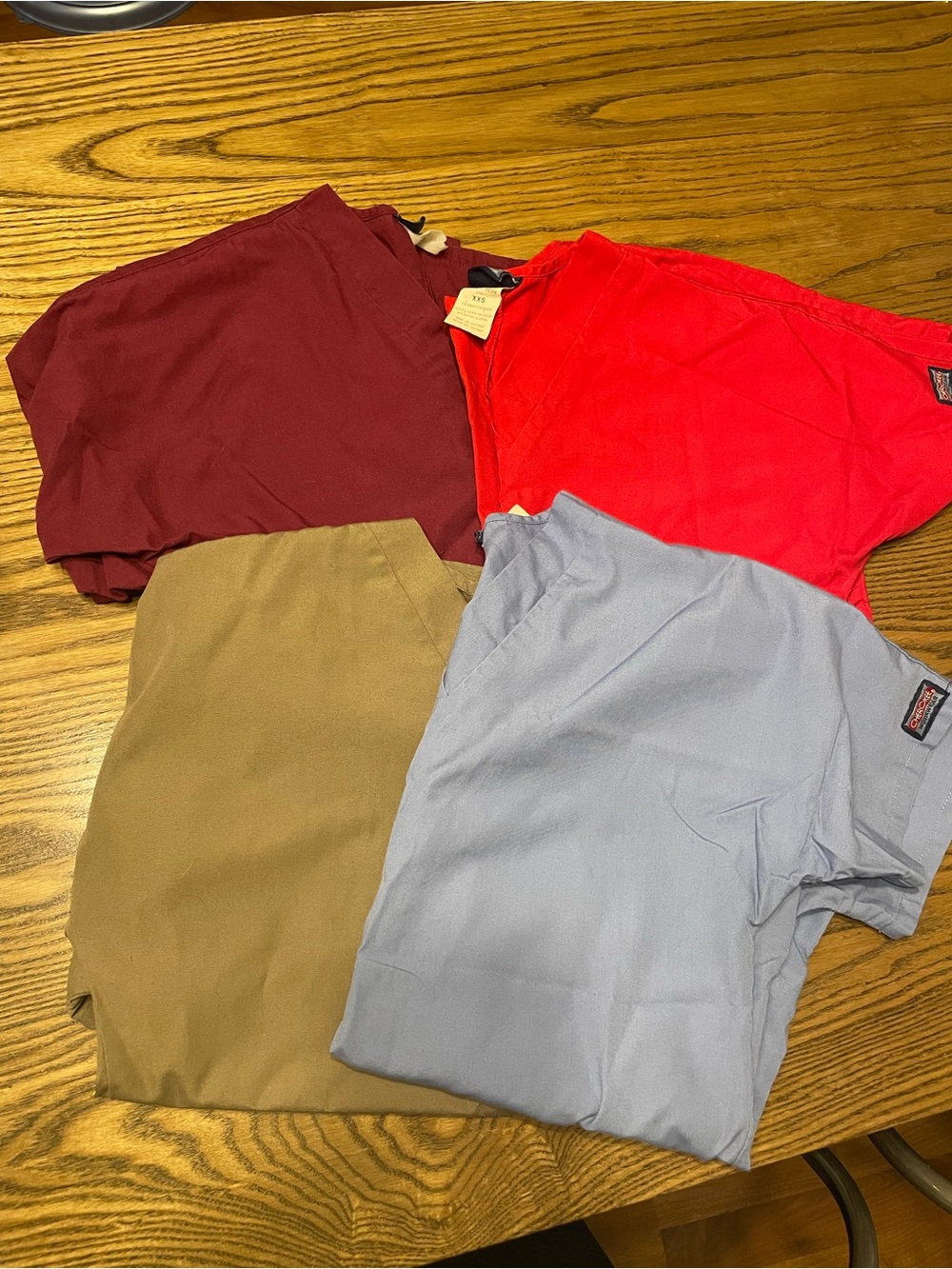 Lot of 4 Cherokee Workwear XXS Scrub Shirts